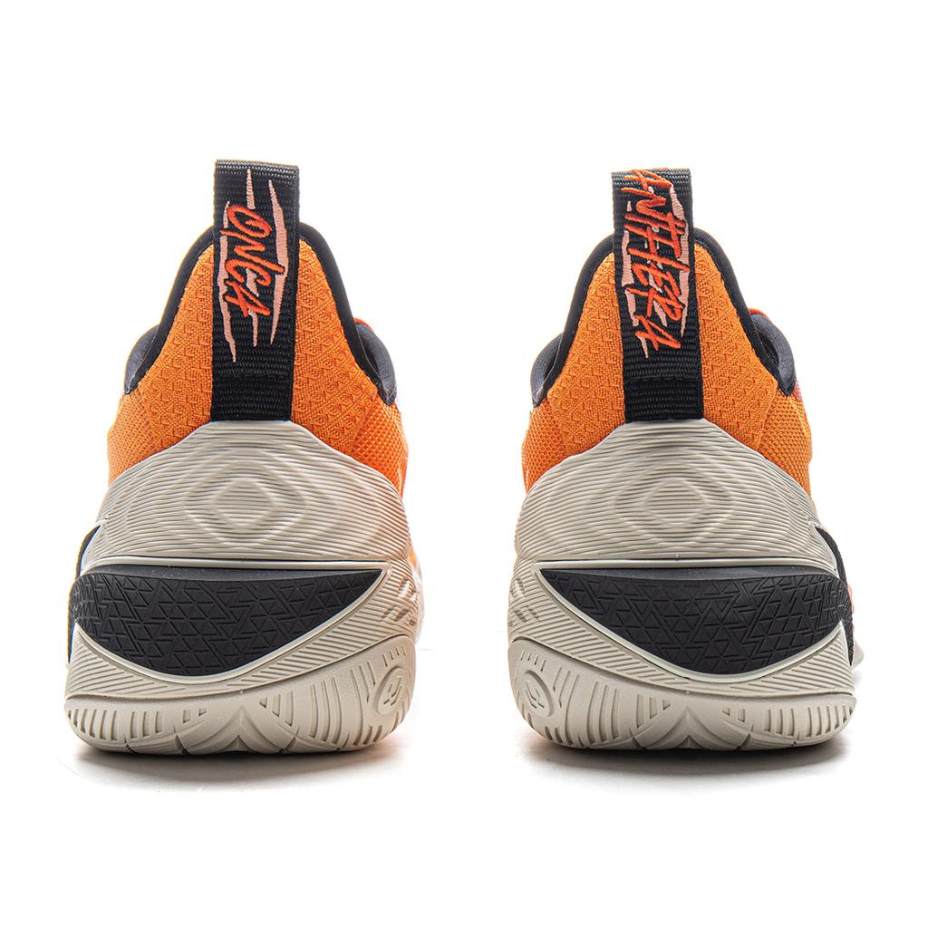 New LiNing Buckets Shock Absorbers Slip Resistant Breathable Low Top Basketball Shoes Men's Sun Orange ABAV051-1