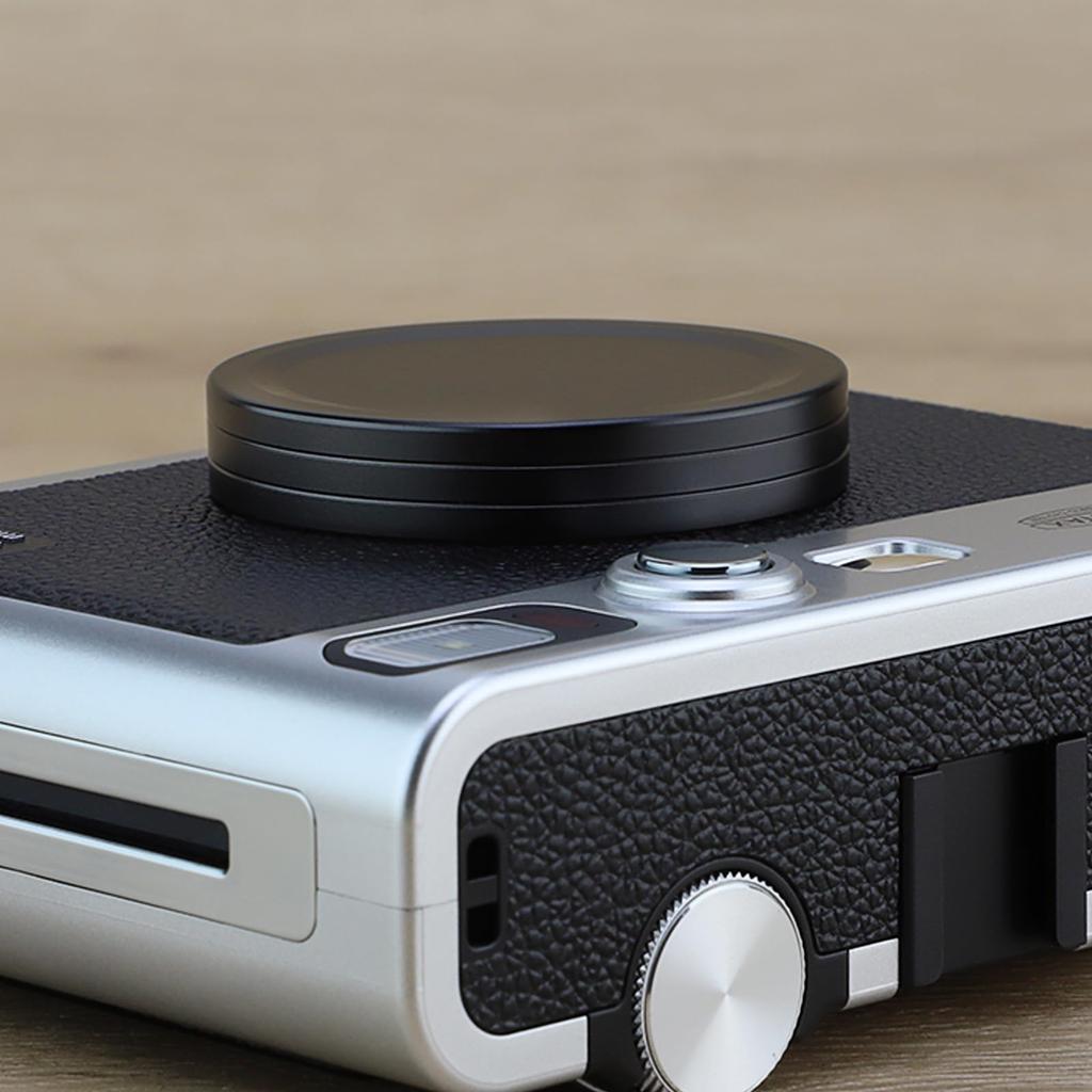 Haoge Metal Lens Cap for Fujifilm Instax Mini Evo Film Photo Camera Accessories Lens Black Cover,