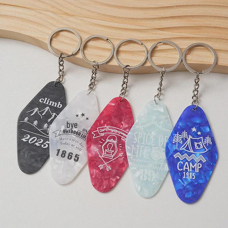 Acrylic Keychain Diamond Nameplate for Hotel Room Numbers