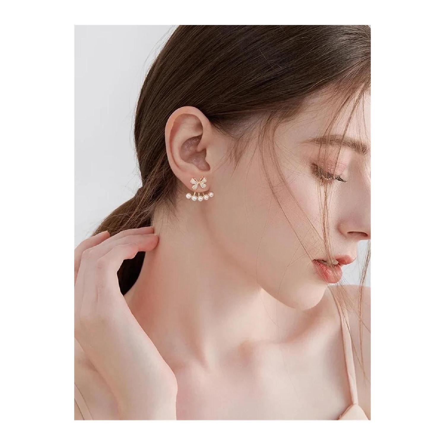 

Ghost Earrings With Bow And Pearls золотой