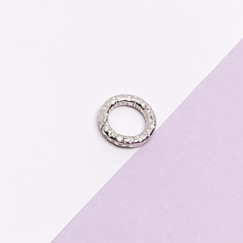 

S925 Sterling Silver Yin and Yang Ring Ruyi Ring DIY Bracelet Necklace Carrying Strap Woven Spring Connection Ring Silver Accessories White Gold
