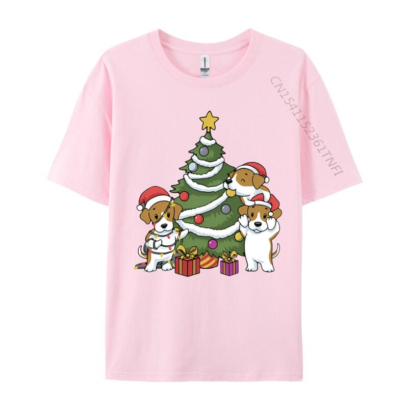 Beagle Christmas Tree Decoration Funny Tshirt Unisex T Shirts Funny Print T Shirts Unisex Plus Size Tops Brand Tshirt