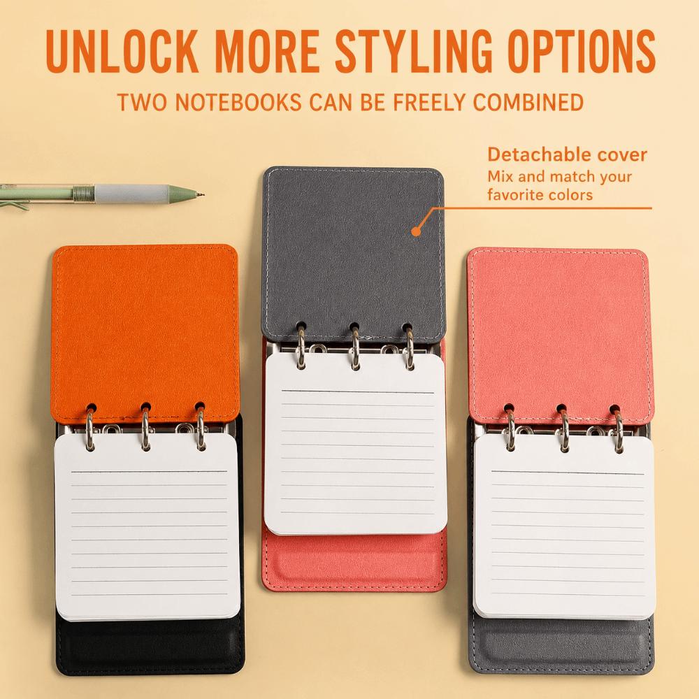 A7 Loose-leaf Notebook PU Leather Mini Journal Durable Note Pad Travel