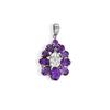 Natural Amethyst 925 Sterling Silver Teardrop Pendant