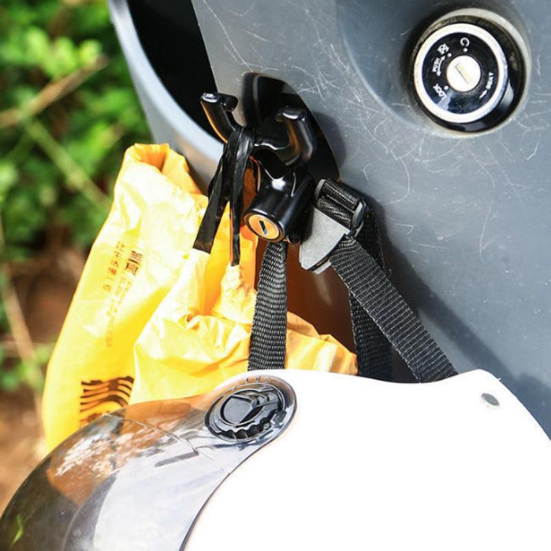 Universalus motociklo šalmo užraktas Motociklo paspirtuko šalmo užraktas Kabantis kabyklos kabliukas Šalmo užrakto kabliukas Motociklo šalmo užraktas