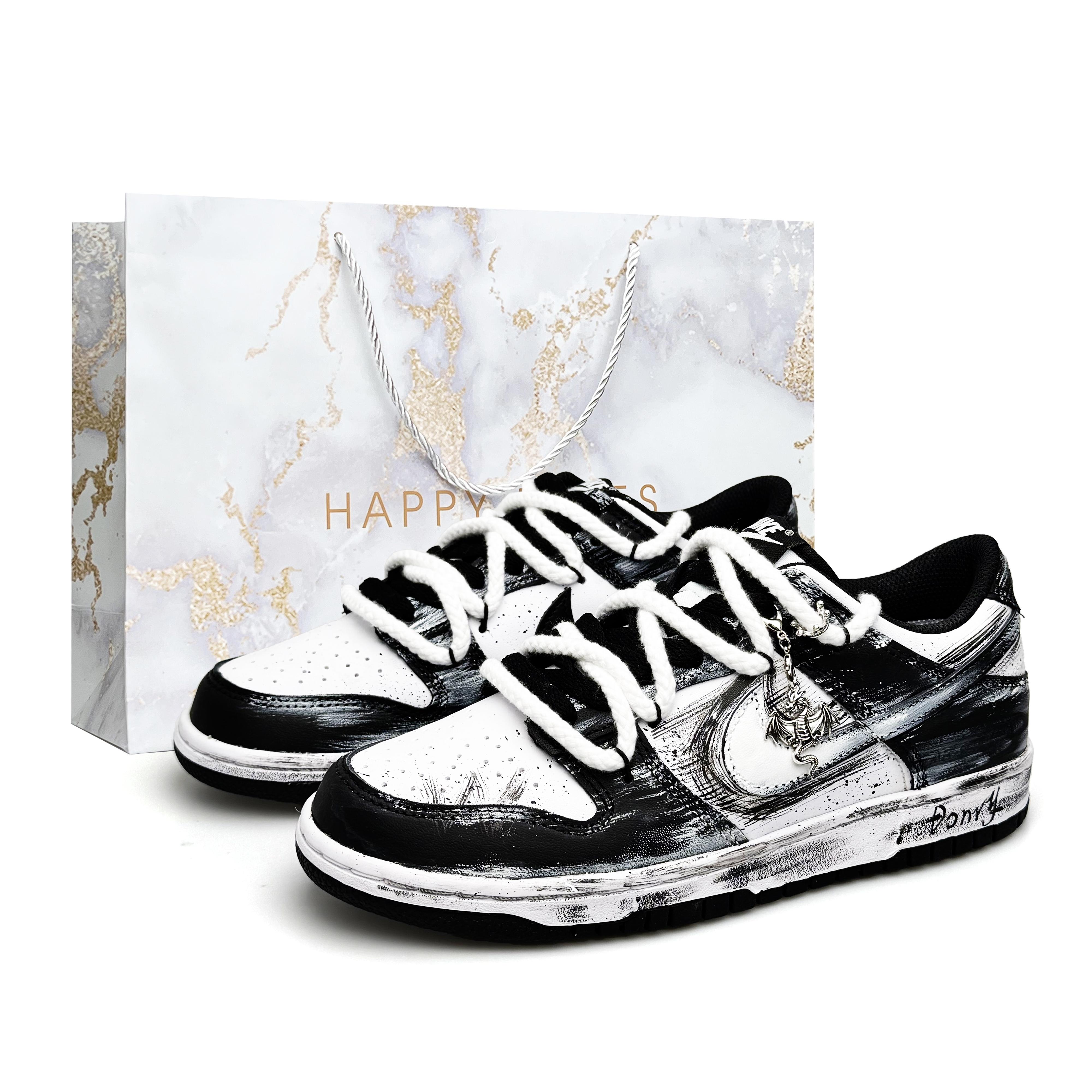 

Nike Dunk Dragon, Special Shopping Bag, Spring Summer Leather Abrasion Resistant Breathable Low top Skateboard Shoes DD1391-100(Team920-BOX) 44.5