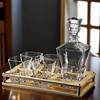 Premium Whiskey Glassware Set with Decanter, Ice-Crack Design, Cup Holder, and Tray - Perfect for Dinner Parties