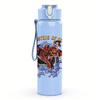 1PC Red dragon fantasy creature band print 750ml colorful plastic sports water bottle leakproof pop up lid with straw for outdoor work home use