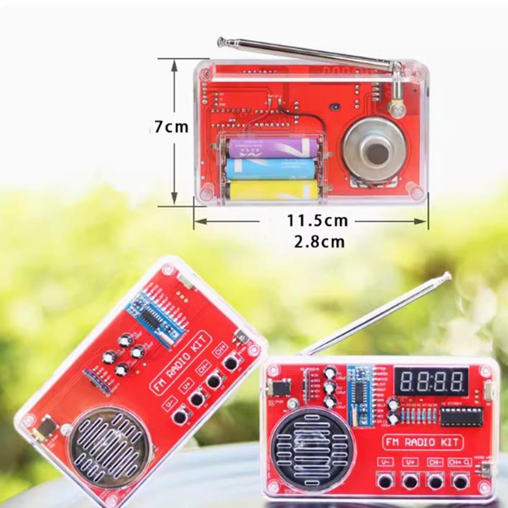 DIY Electronics Kit, FM Radio Building Kit, Circuit Board, Components, 87-108MHz Receiver, RDA5087 Chip, 3W Speaker With Antenna