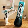 Kids Inflatable Boxing Dummy Stand-Up Punching Bag Home Fitness Training With Stable Base
