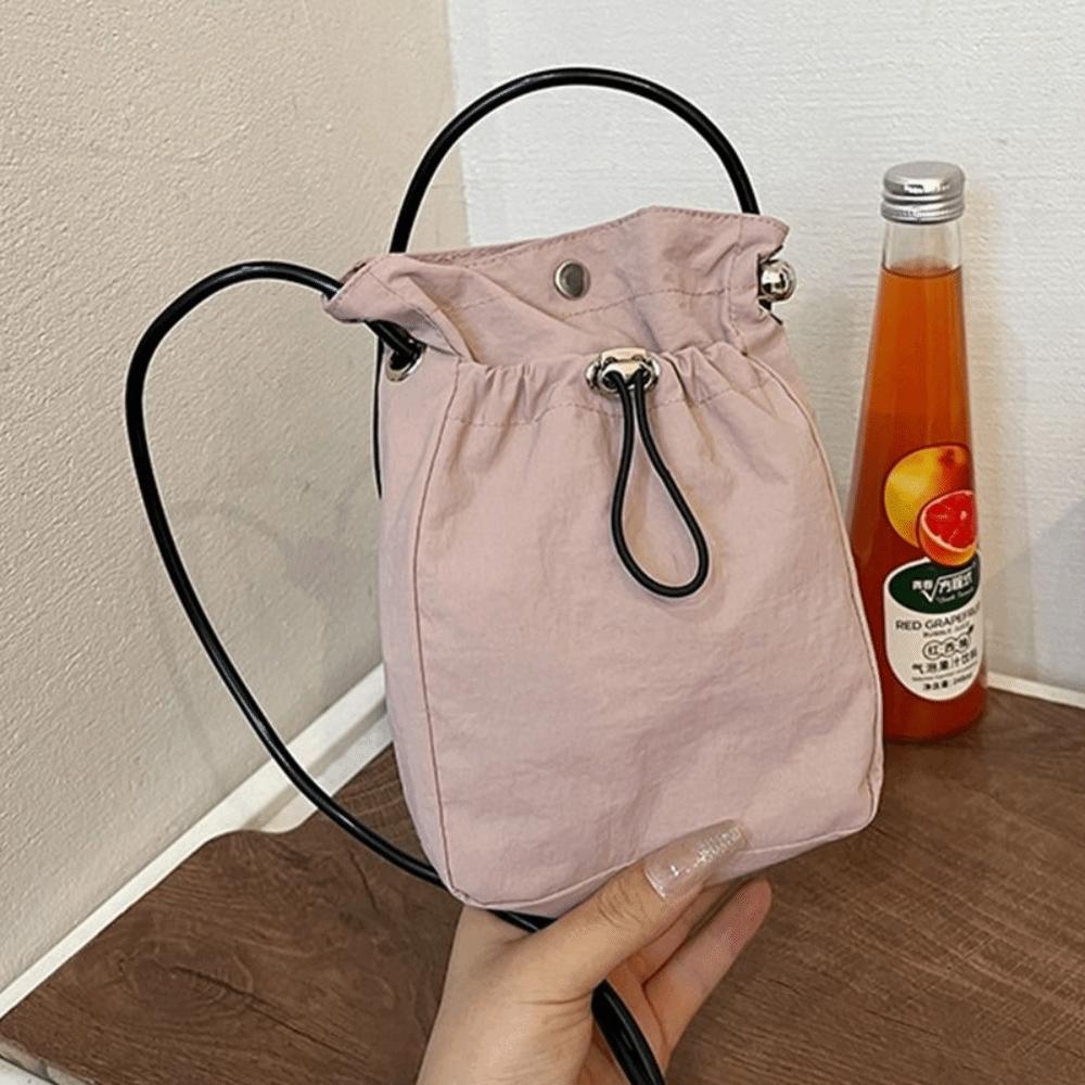 Purse Nylon Shoulder Bag Crossbody Bag Mobile Phone Bag Drawstring Canvas Bag  Office Worker