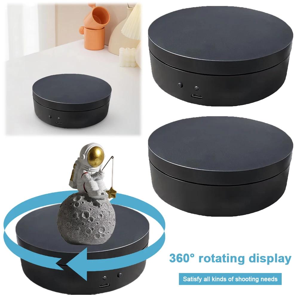 360 Degree Electric Rotating Product Display Turntable 12cm Photography Rotating Display Stand For Video Shooting Holder