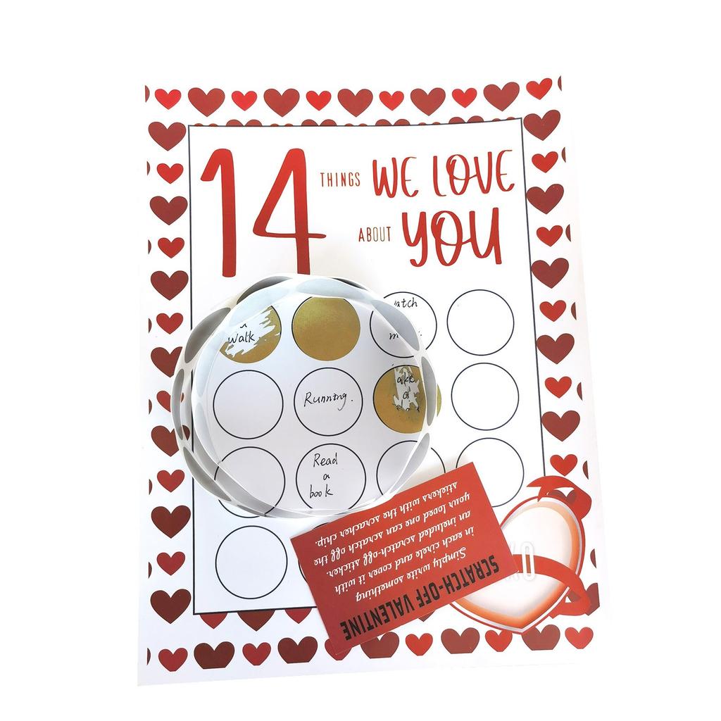 Rubbelkarten zum Valentinstag, 14 Dinge, die ich an dir liebe, 14 Dinge, Option individuell, DIY