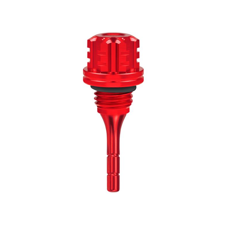 

Motorcycle Engine Oil Dipstick CNC Aluminum Alloy Style Hexagon Plum Blossom Oil Dipstick Motorcycle Accessories красный