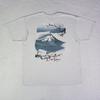 Japan Mt Fuji Distressed T-Shirt, Retro Herren XXL Doppelseitiges Grafik-T-Shirt