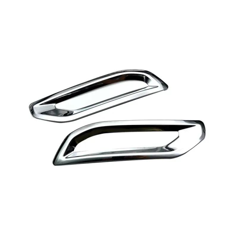 For Mitsubishi Outlander   ABS chrome Rear bumper rear Foglight Lamp decorative frame exhaust pipe air outlet trim