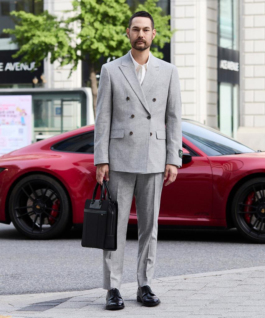 STCO Italy Marlane Wool & Linen Formal Pants_Grey (Classic Fit)_Sslub92Ctg