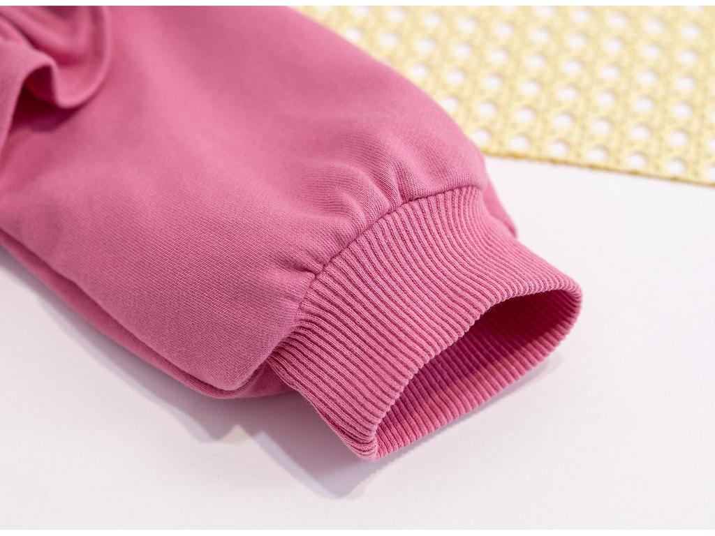 2024 Spring Cute Heart Print Pullover for Girls - Casual Crew Neck Sweatshirt for Baby and Children.