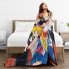 S-SAILOR Anime M-MOON Flannel Blanket Winter  Warm Bedding Throws for Kids Home Decor Graphic Bedspread Sofa Bed Cover
