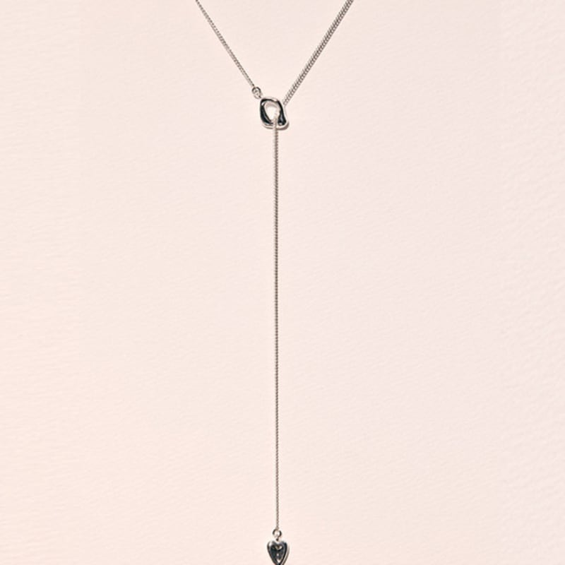 Hei Y drop heart necklace