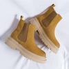 Britischer Stil High Top Mode Britische Stiefel Herren Braune Stiefel Outdoor-Komfort Chelsea Wasserdicht Rutschfest Herrenschuhe Kurz
