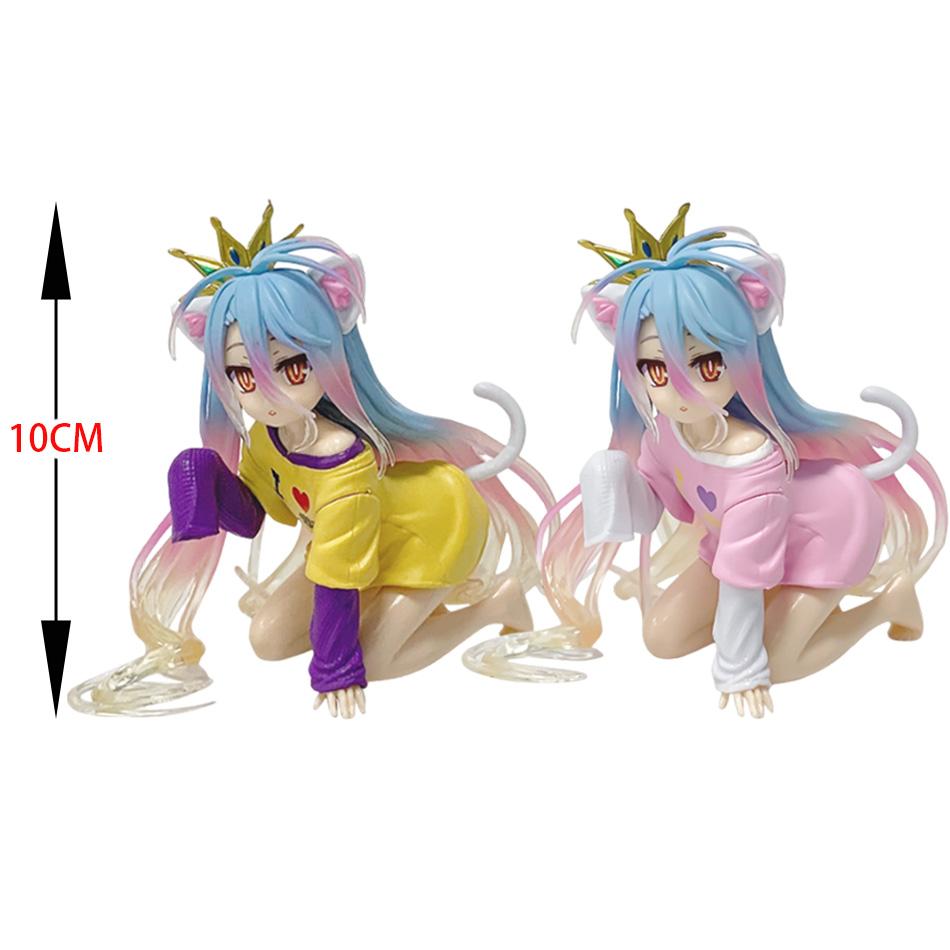 Anime TAiTO NO GAME NO LIFE Shiro PVC Figures Desktop Cute Ornaments Collection Models Toys Kids Christmas Holiday Gift In Stock