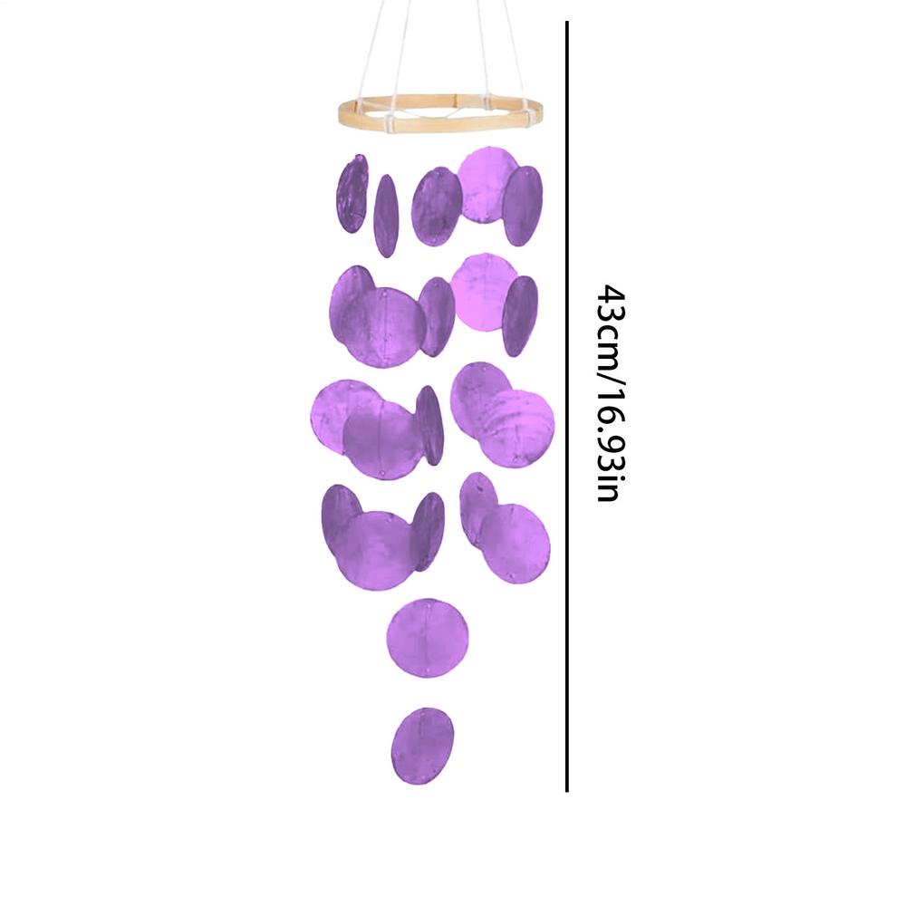

Shell Wind Chimes For Outside Garden Coastal Windchime Hangable Ornament Boho Soothing Sounds For Wife Girls Beach Home Indoor фіолетовий