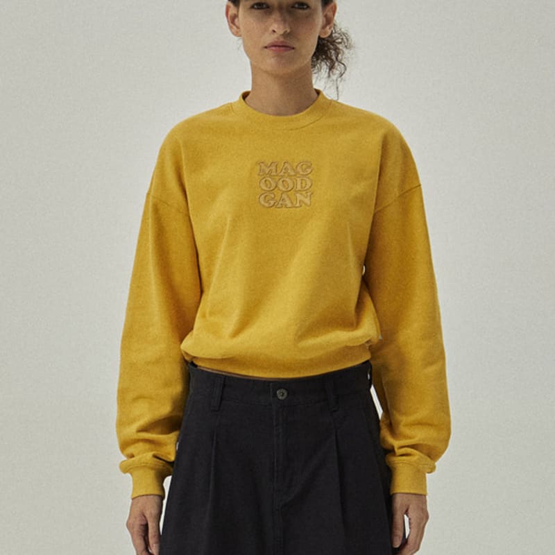 MAGOODGAN Headwear 9314 Pigment Cotton Lettering Black Ball Cap