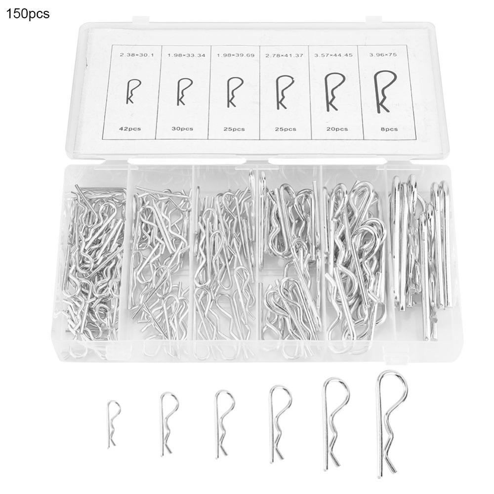 150PCS Retaining Cotter Pin Assortment Kit High Strength Hairpin Cotter Pin Dolly Pins