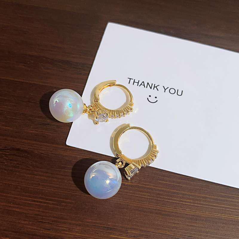 Large Retro 925 Pearl Earrings with Niche Ear Buckles for Women