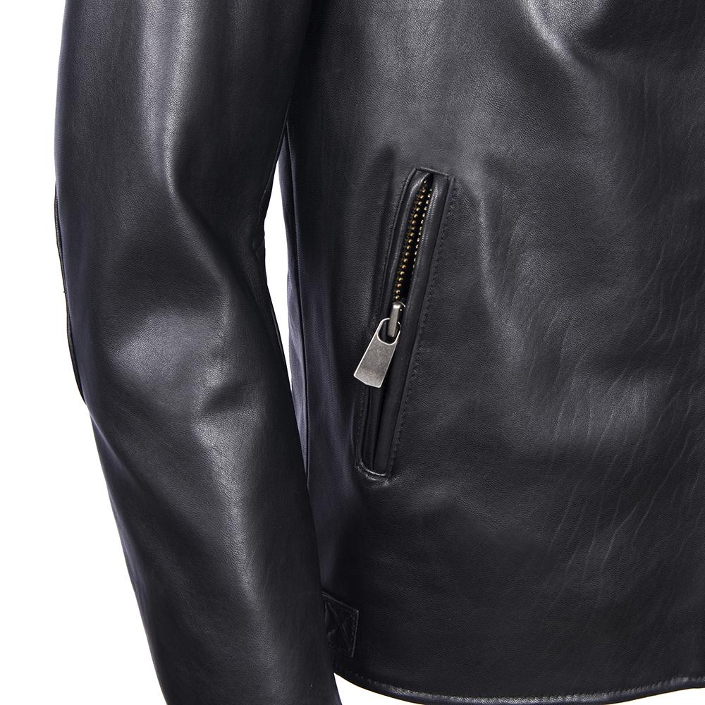 New Sheepskin Leather Jacket Men Motorcycle Biker Spring Natural Genuine Calfskin Leather Jackets Vintage Slim Short Male Coat