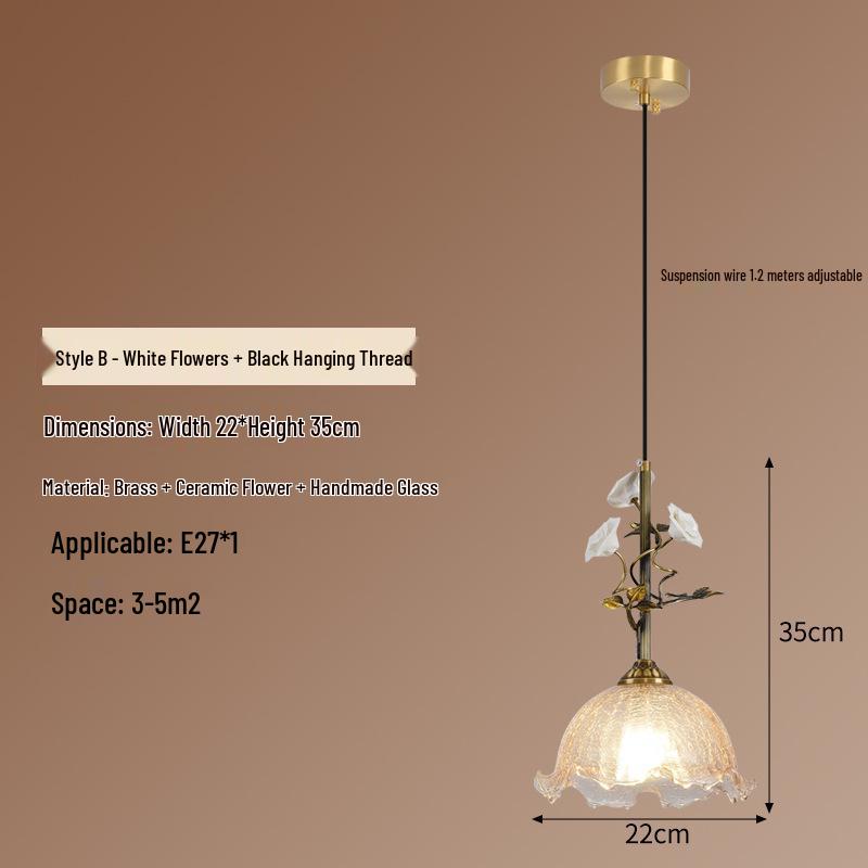 American Minimalist Copper Pendant Lamp for Modern Bedside Use