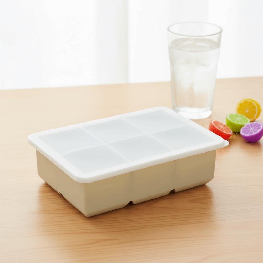 Silicone Ice Cube Maker 6/8 Grids Square Ice Mold Food Grade Large Ice Cube Tray Drinking Tool