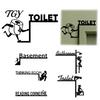 Home Decor Accents Funny Bathroom Door Sign, Thinking Room Metal Wall Art with Humorous Quotes, Self-Adhesive Adhesive Sign Toilet for Restroom,
