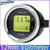 DC 12V 24V Car Voltage Gauge 52MM Hour Meter LED Digital Display 12V 24V Waterproof Voltmeter Round Voltage Meter Volt Detector