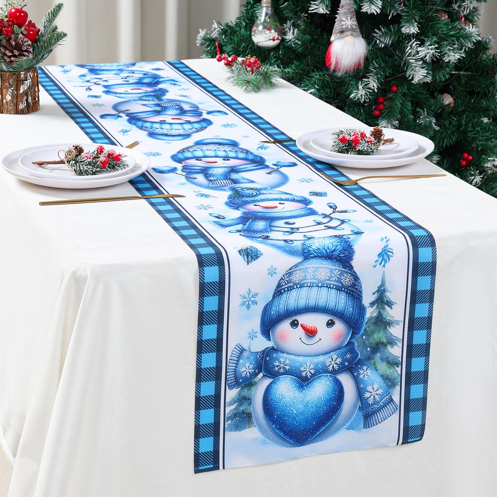Christmas Table Runner Christmas Party Decoration 2025 Xmas Santa Claus Snowman Table Runner Navidad Natal New Year Gift 2026