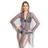 Women's Tassel Cardigan Beach Cover-Up Shawl: Sun Protection Bikini Cover, European & American Style, Hollow Out Design