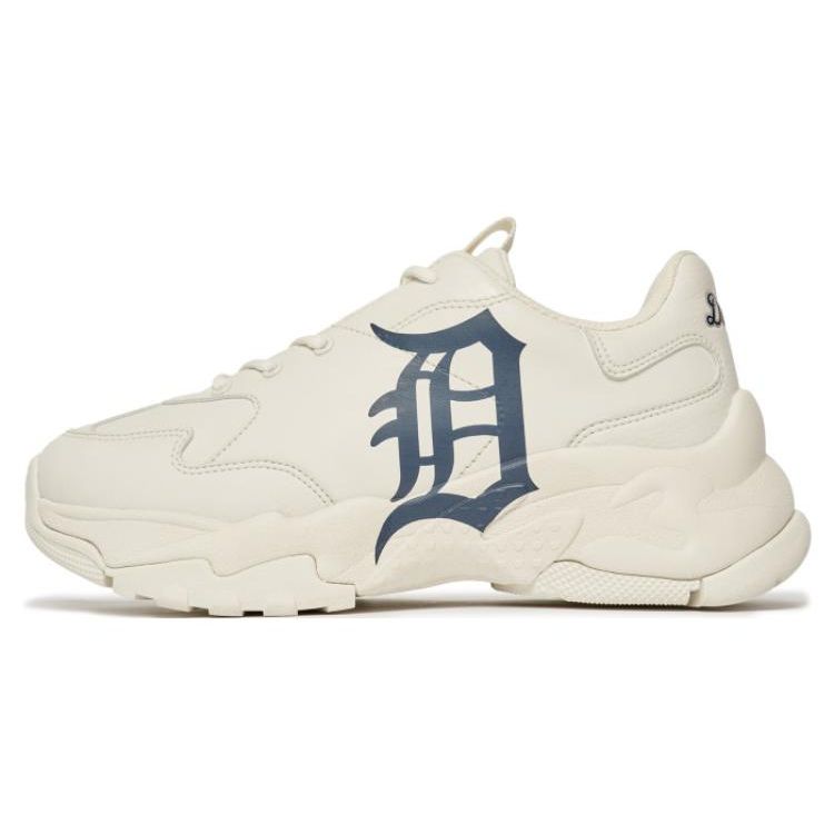 MLB Big Ball Chunky A Synthetikleder Modetrend Bequem Rutschfest Verschleißfest Niedrig geschnitten Dad Shoes Unisex Sneaker Off-White 3ASHC101N-46WHS 38 gray