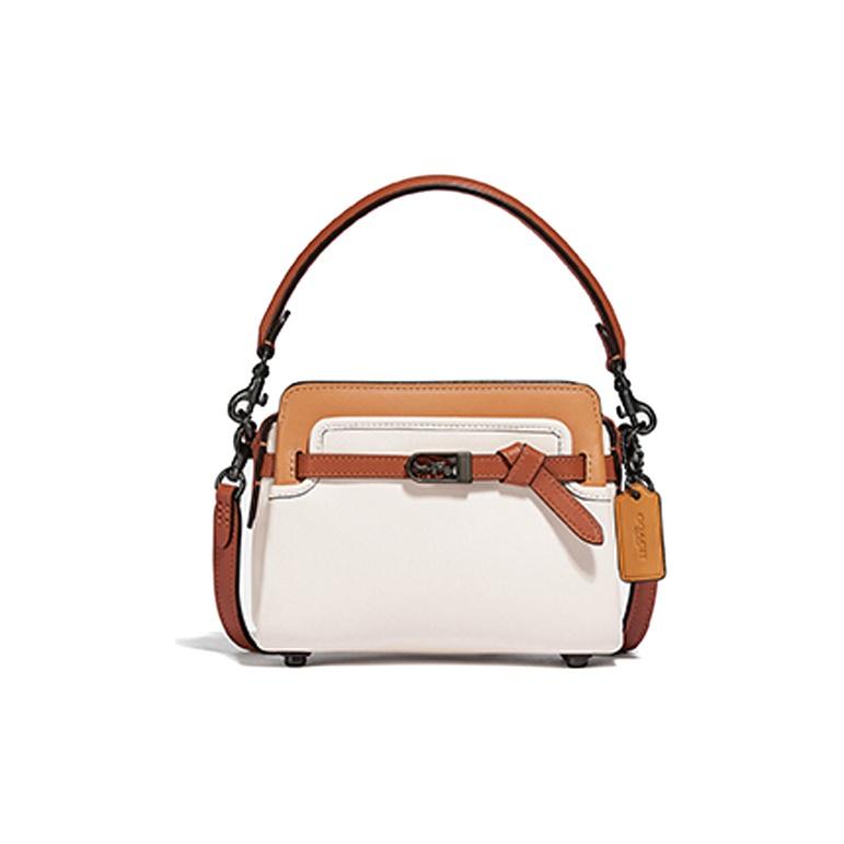 Coach Tate 18 Horse And Carriage Buckle Strap Decorated Leather Shoulder Crossbody Handbag Small Women Handbag C2632-V5SBJ