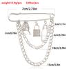 Valentine's Day Rose Pendant Brooch Accessories, Punk Steel Padlock Pendant