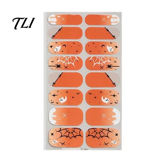 No Bake Nail Decals Halloween Glow-in-the-Dark Stickers, Gothic Spider Web Ghost Manicure Easy Use Stickers Decoration Decals, Art Accessories