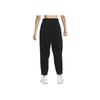 Nike Solid Color Drawstring Loose Knit Sports Pants Women Bottoms Black FB5579-010