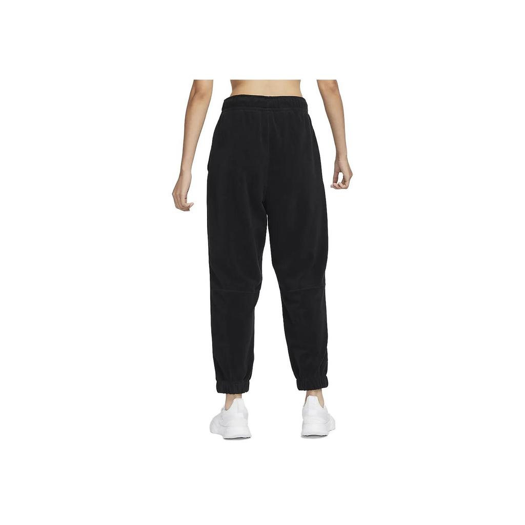 Nike Solid Color Drawstring Loose Knit Sports Pants Women Bottoms Black FB5579-010