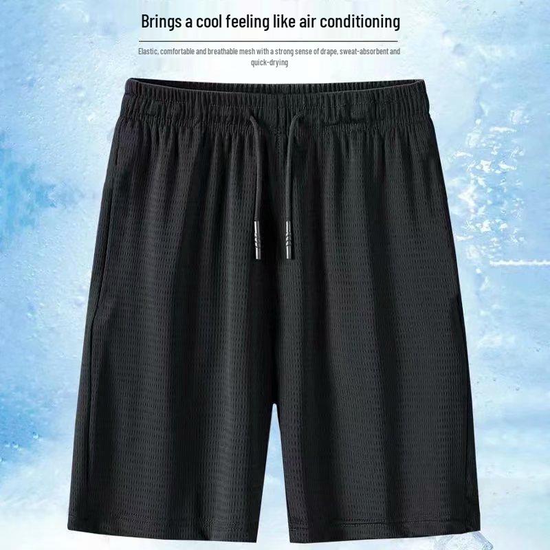 Men's Plus Size Quick-Dry Ice Silk Mesh Shorts