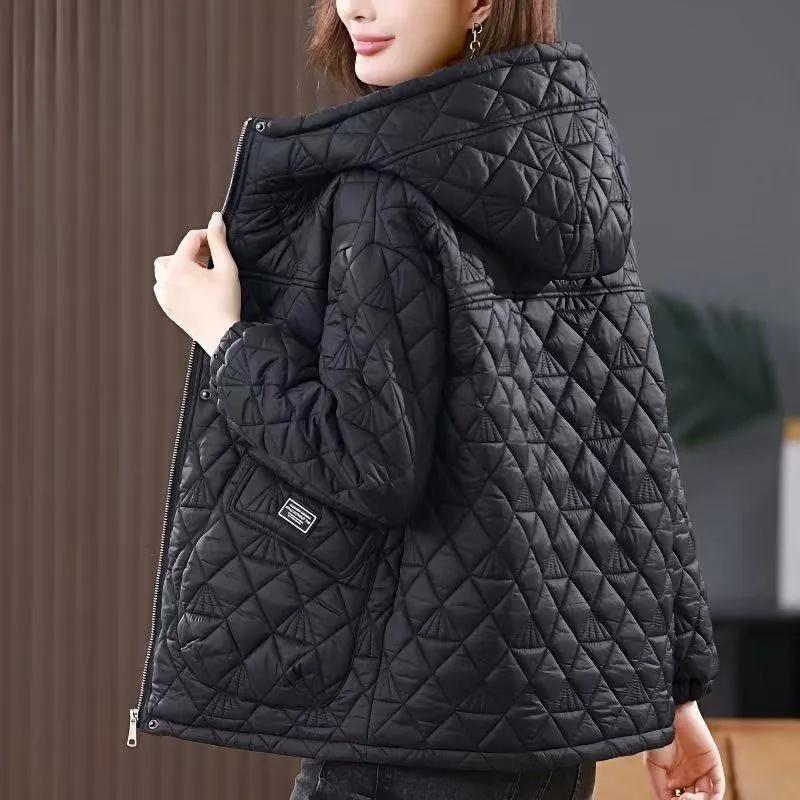 Mère d'âge moyen Ample Décontracté Parka d'hiver pour femmes Confortable Manches longues Doudoune en coton pour dames