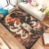 1pc Yin-Yang Fox Themed Rug for Home Decor, Non-slip Office Carpet, Chair mat, Outdoor Mat, Christmas and Halloween gifts-0731037