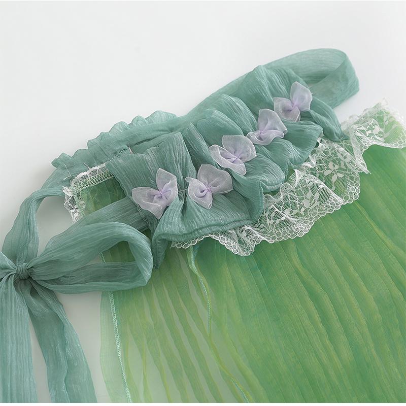 Hot Erotic Sexy Mermaid Roleplay Allure Deep V Lace Lingerie Mesh Babydolls Perspective Exotic Porn Dress With Pearl Chain