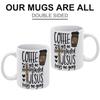 1pc 11oz Funny Double-Sided Printed Mug, White Ceramic, Perfect for Hot Drinks, Office Desk, Home Kitchen, Great Gift Idea for Friends and Coworkers