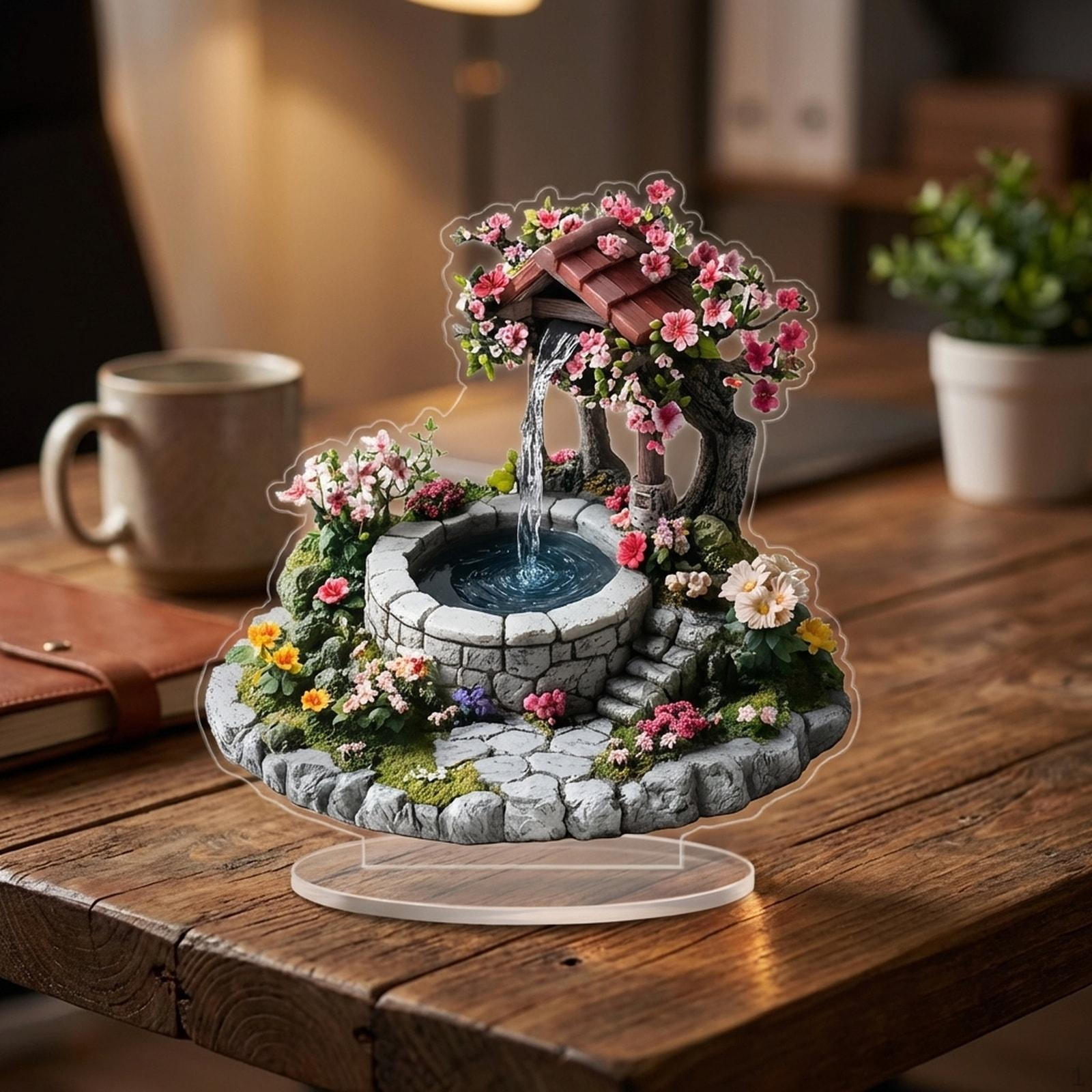 

2D Tabletop Water Decor, Sign Crafts for Centerpiece Shelf