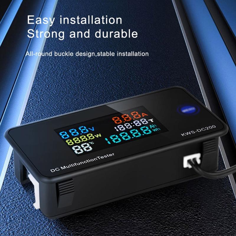 Digital LCD Voltmeter Ammeter 10/50/100A Current Power Energy Meter 0-200V 10/50/100A  DC Multifuntional Tester